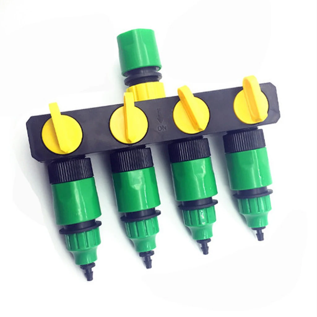 Coupling Adapter Drip Tape For Irrigation Hose Connector Connector Garden Irrigation Garden Tools 4 Way Outlets Water Drip Lock