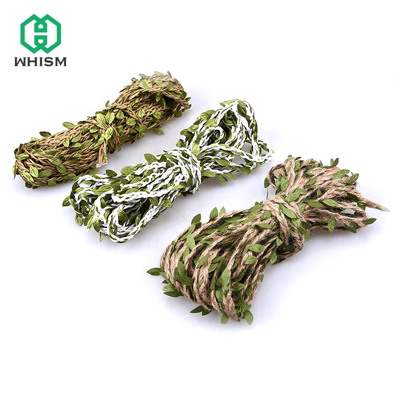 10m Artificial Leaves Vine Twine Hanging String Leaf Garlands Party