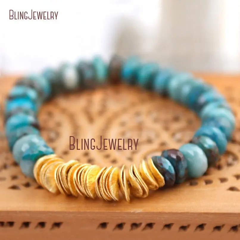 

Ocean Jaspers Stone Rondelle Beads Bracelet Gold Ruffle Washer Spacer Bracelet Sea Sediment Jaspers Beads Bracelet BM19255