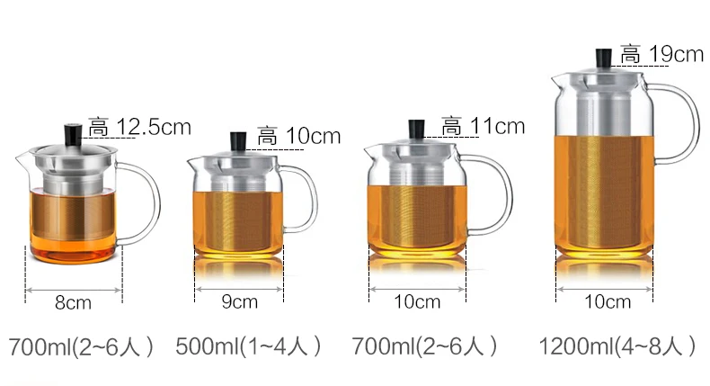 Samadoyo жаростойкий чайник с чашками термостойкие Стекло заварочный чайник кунг-фу, набор с Нержавеющая сталь фильтр-инфузор de cha удобные офисные Чай