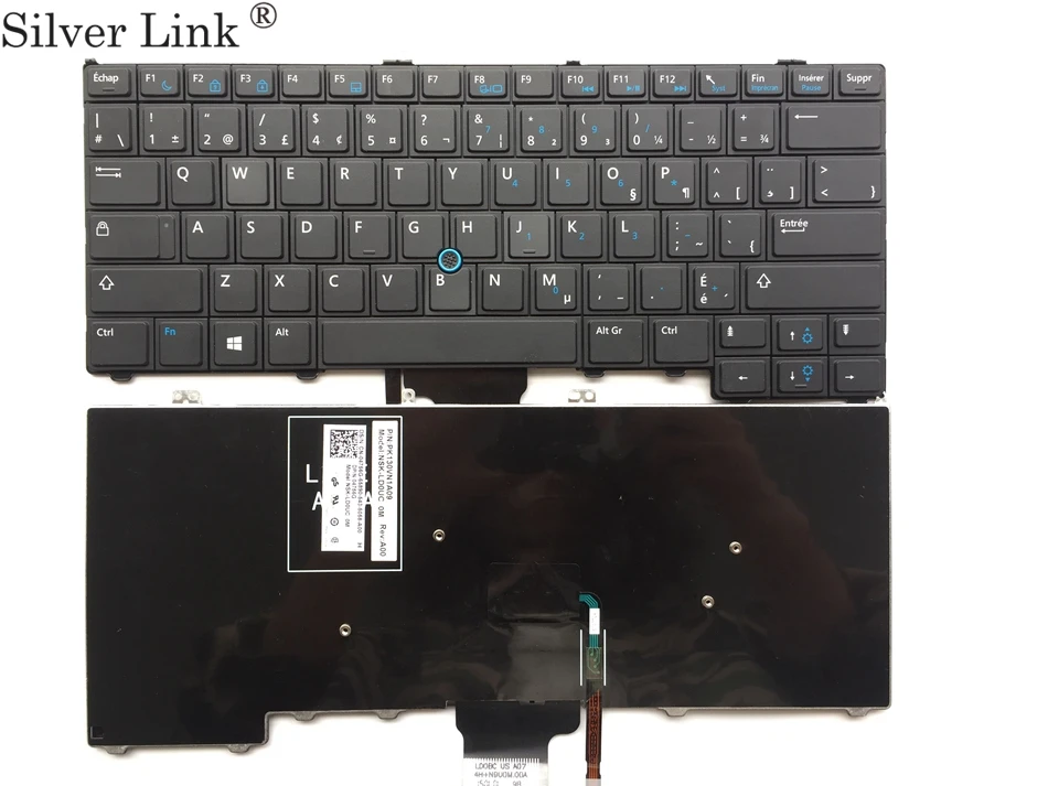 CF Canada French backlit Keyboard For Dell Latitude E7440 E7240 Black (With Point Stick and