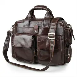 Nesitu Винтаж натуральной кожи Пояса из натуральной кожи человек Портфели портфель 14 ''ноутбук сумка Для мужчин Курьерские сумки # m7219