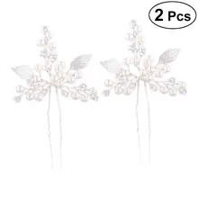 2 шт. заколки для волос ручной работы, привлекательные креативные жемчужные головные уборы, свадебные аксессуары для волос для женщин, вечерние, для ежедневного использования