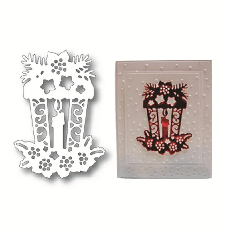 

Naifumodo Holiday Lantern Metal Cutting Dies For Scrapbooking Card Making Album Embossing Crafts Stencil Dies