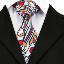 Шелковые галстуки с принтом Gravatas для мужчин s галстуки на шее черные красные белые цветочные галстуки для мужчин Свадебный деловой костюм бренд Hi-Tie A-1258
