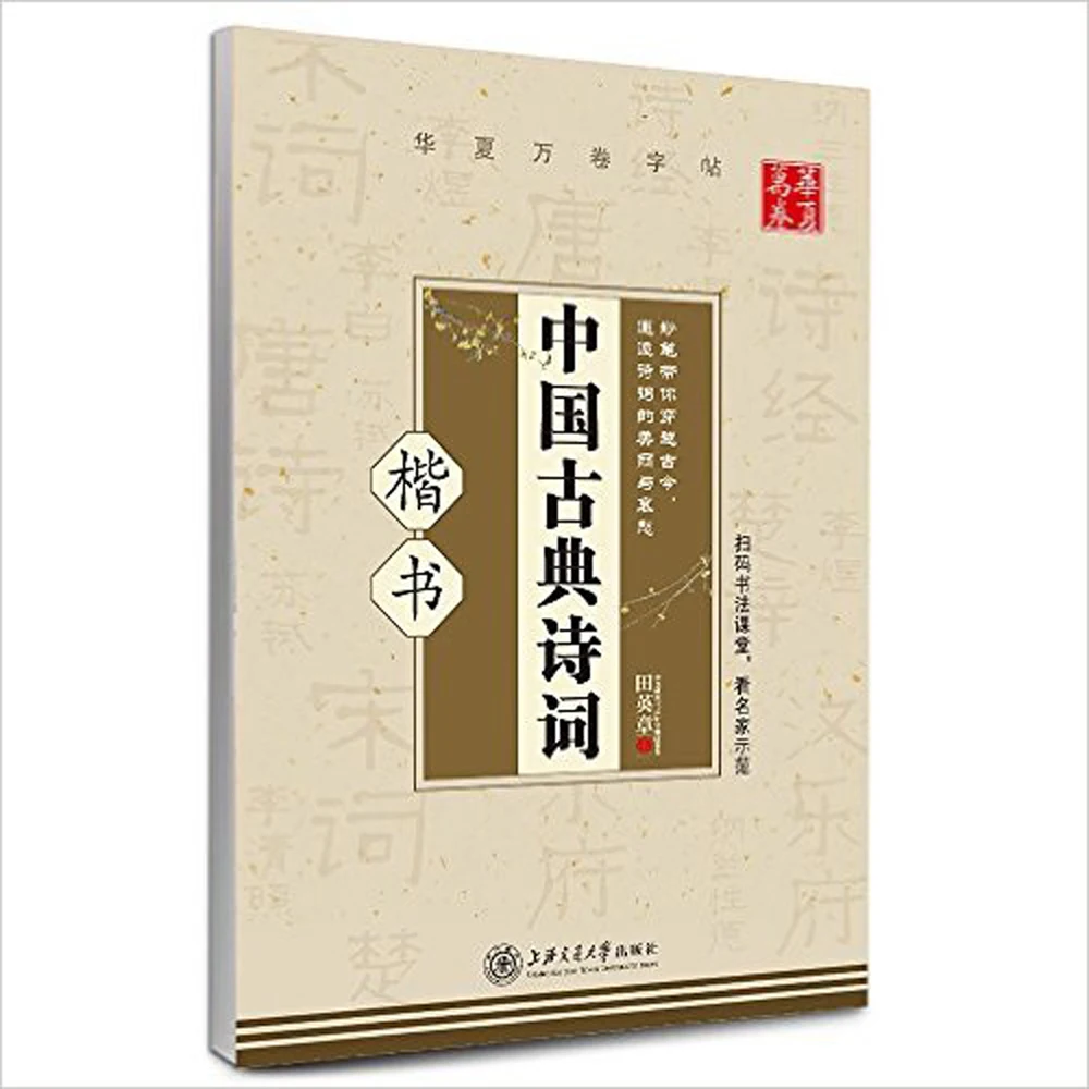 Китайская классическая поэзия Tian Zang Ying Kai Shu твердая ручка каллиграфия тетрадь