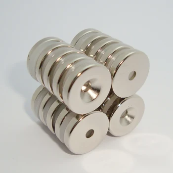 

20pcs Dia15-3/7x3mm Ring Magnetic Material with hole dia3mm Ring Rare Earth Strong Countersunk Neodymium Magnets