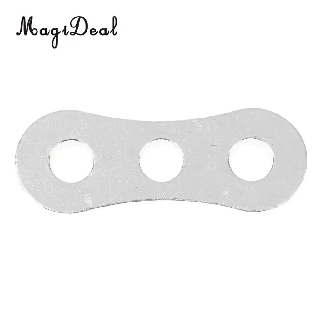 MagiDeal Professional Aluminum Alloy 3 Holes Rope Stopper Tightener Tensioner Adjuster Camping Hiking Tent Tarp Gear 34 x 14mm
