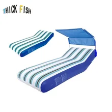 Плавающий ряд надувная кровать плавающая вода пляжный шезлонг надувная кровать с тентом плавательный кольцо надувные матрасы