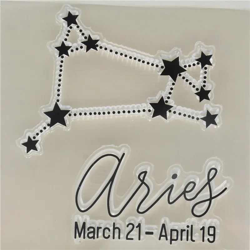 

Constellations Aries Transparent Clear Silicone Stamp/Seal for DIY scrapbooking/photo album Decorative clear stamp sheets