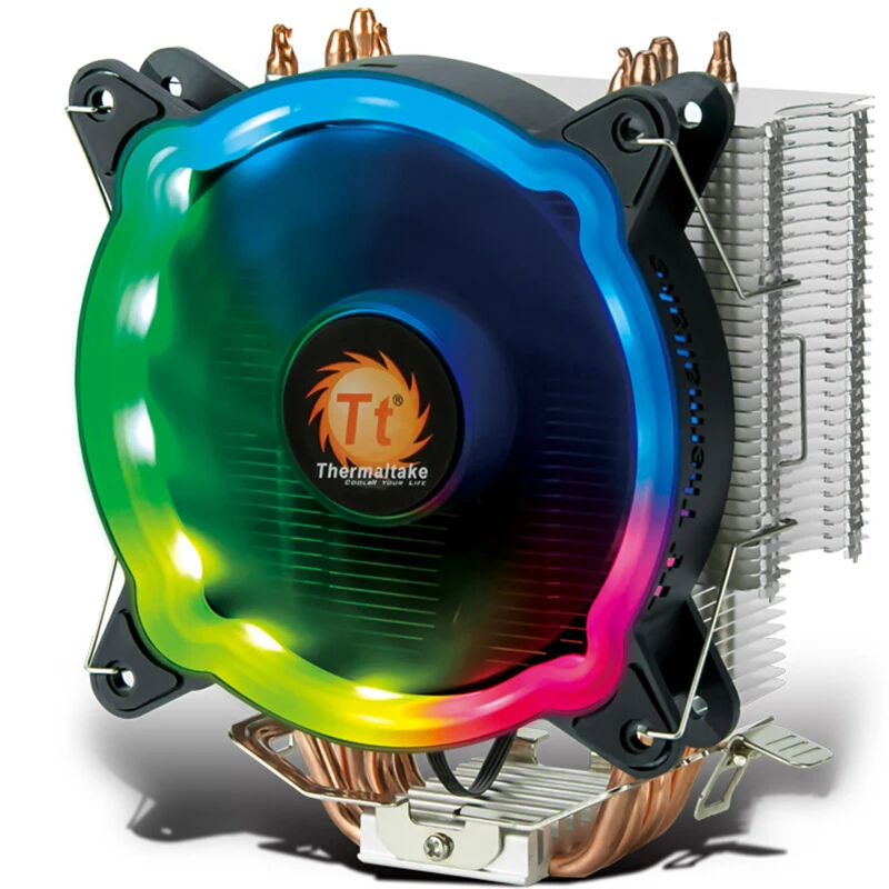 

Thermaltake Rainbow D400P CPU cooler (multi-platform/support AM4/4 heat pipe/LED RGB fan/mute/intelligent temperature control)