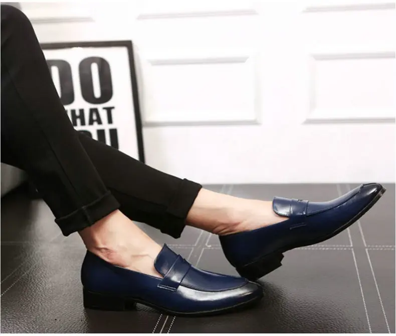 Men's Casual Shoes' Men Shoes Black Pu Leather Slip-On Men Shoes 2018 Classic Mens Loafers Mens Loafers Leather Plus Size 46 48 (3)