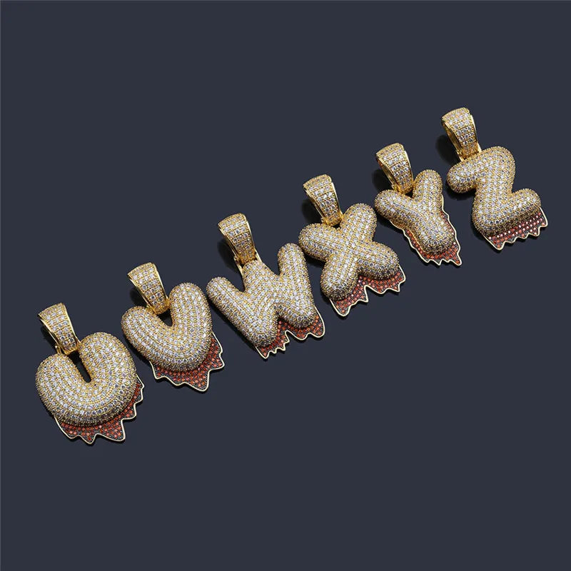 drip bubble letter necklace16