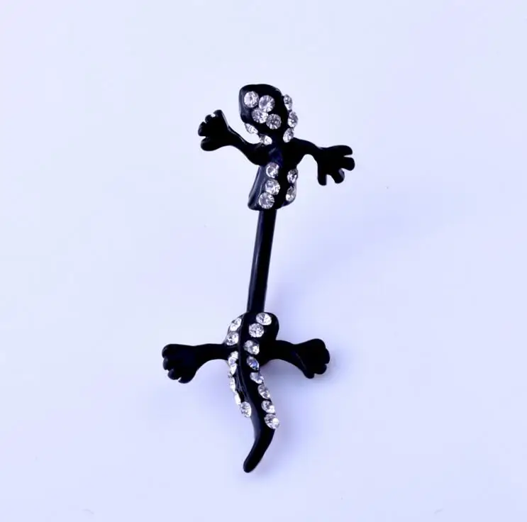 

2016 New Arrival Jeweled Lizard Style Belly Button Ring Body Piercing Jewelry Navel Piercing 316L Stainless steel