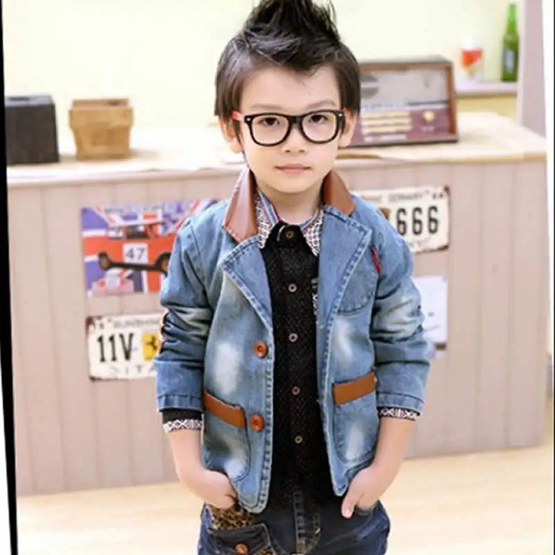 Kids Jacket Boys Outerwear Coats Boy Windbreaker Baby Clothes Denim Suit Spring Autumn Models Suit Big Children Coat Cowboy high quality print denim jacket for boys jacket clothes for teens ripped denim coats spring boys outerwear coat for boys