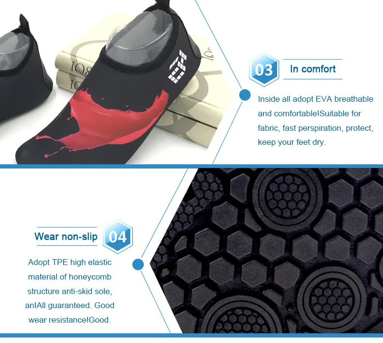 1 (19)CGILO CUBE Light Aqua Shoes Men Women Color lines Wade Convenient Beach Sports Running Shoes