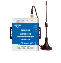 S265 Бесплатная доставка GSM/SMS/GPRS/3g/4G Температура & регистратор данных влажности может быть работать из любой точки мира без ограничения