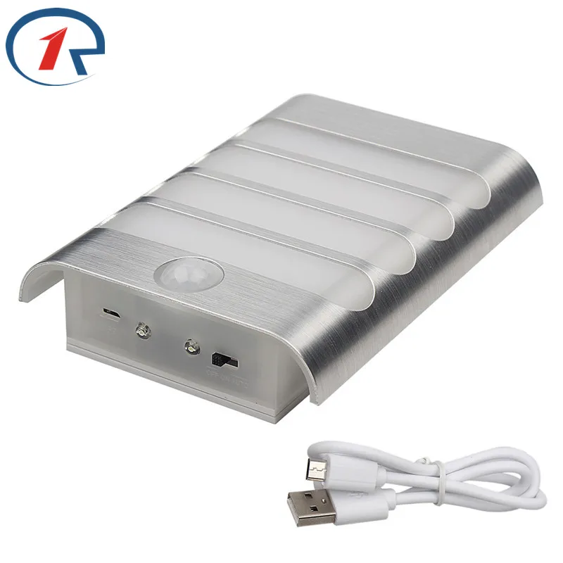ZjRight LED إضاءة الخزانات توفير الطاقة اللاسلكية PIR السيارات محس حركة الجدار مصباح المطبخ خزانة غرفة النوم بهو درج الإضاءة