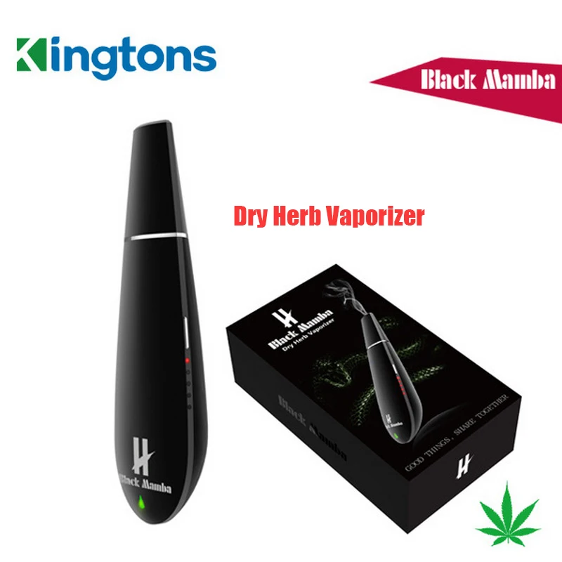  Kingtons Black Mamba vaporeate vapor smoking 1600mah Dry Herb Vaporizer electronic cigarette glass 