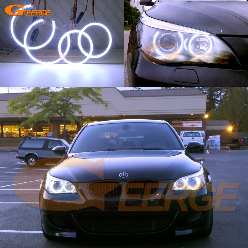 

For BMW E60 E61 525I 530I 540I 545I 550I M5 2003-2007 Xenon Headlight Excellent Ultra bright illumination COB led angel eyes kit