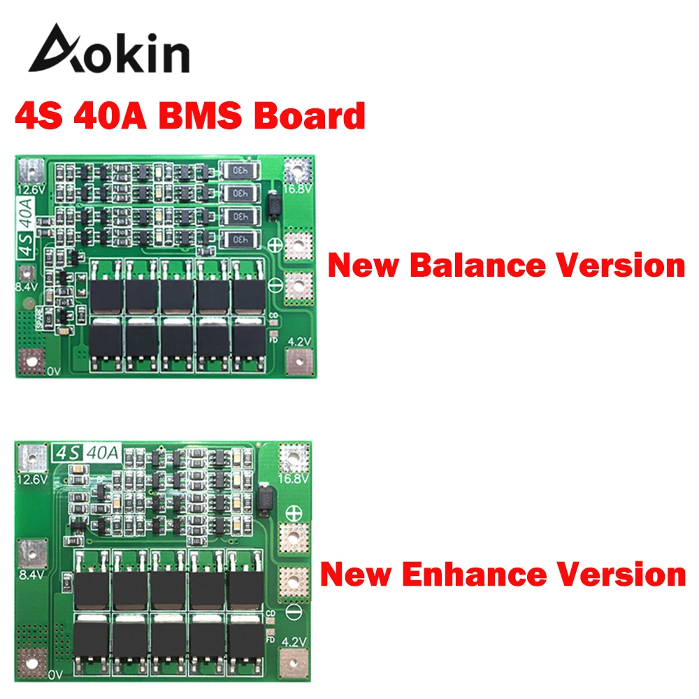 4S 40A литий-ионный батарея защиты доска 18650 зарядное устройство PCB BMS для дрель двигатель 14,8 в 16,8 повышения/баланс версия diy kit