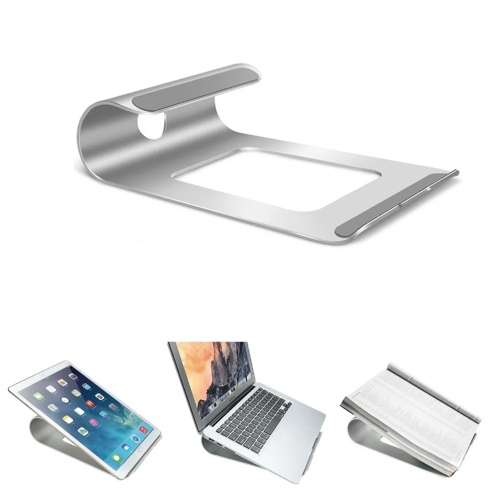 

Aluminum Laptop Stand Desktop Notebook Holder Laptops Bracket Cooler Cooling Pad for MacBook Pro/Air Samsung 11-15.6 inch