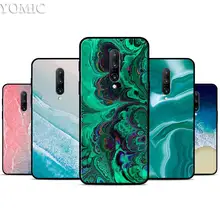 Turquoise Stone marble Silicone Case for Oneplus 7 7Pro 5T 6 6T Black Soft Case for Oneplus 7 7 Pro TPU Phone Cover