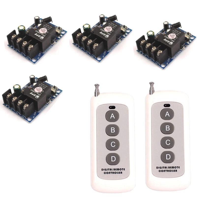 Wide Voltage 12V 24V 36V 48V 40A Wireless Remote Switch Transiver 315 433MHz-2