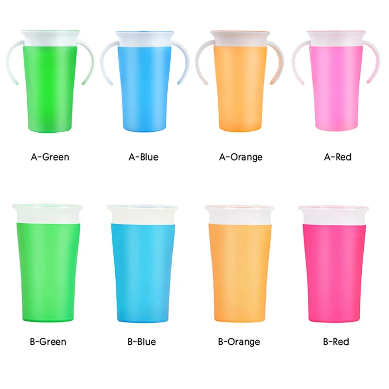 1 X Spill Free Drinking Cup New Hot Sale 1 Pcs Trainer Cup Toddler Training Drinking Anti Spill Kids Chew Proof 360 Degree