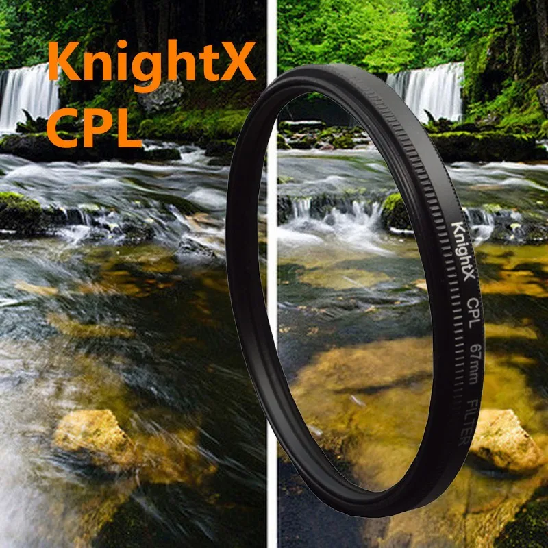 KnightX 49 -77 mm cpl Filter for Canon 1100D 650D 550D Nikon Sony DSLR SLR camera Lenses lens accessories camera d5200 d3300