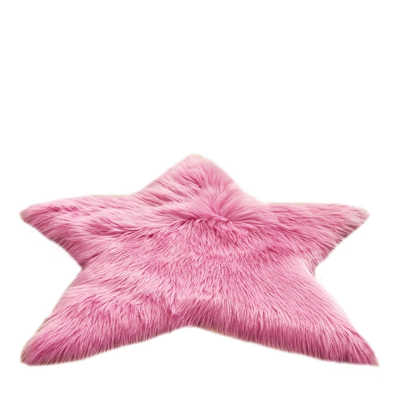 Звезда искусственная шерсть ковер овчина ковры с длинным ворсом искусственный коврик для сиденья пушистый мягкий ковер для области 60 см 15 цветов