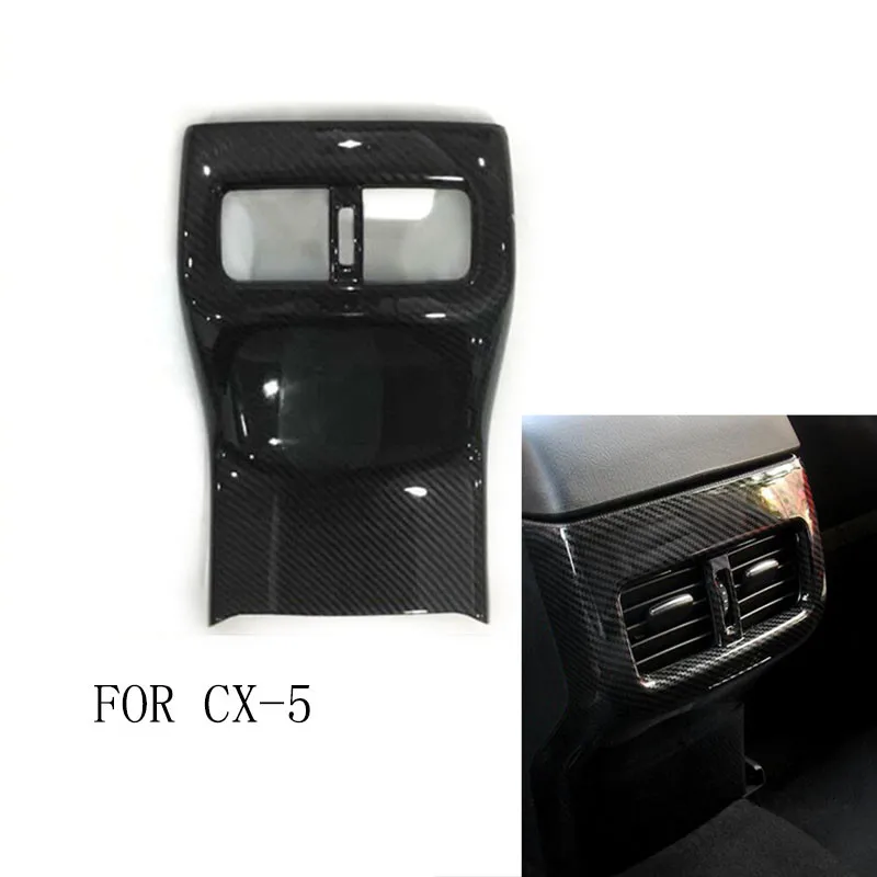 

Car armrest storage trim rear back upside Air conditioning Outlet Vent hoods parts 1pcs For Mazda CX-5 CX5 2017 2018