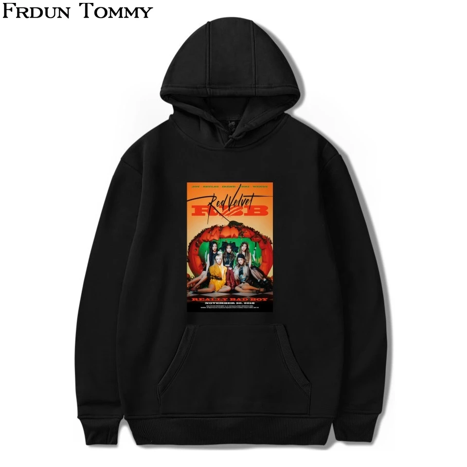 Red Velvet Fashion Hoodies Sweatshirt New Album Personality 2018 Cool Girls Oversize Harajuku Kpop Clothes | Женская одежда