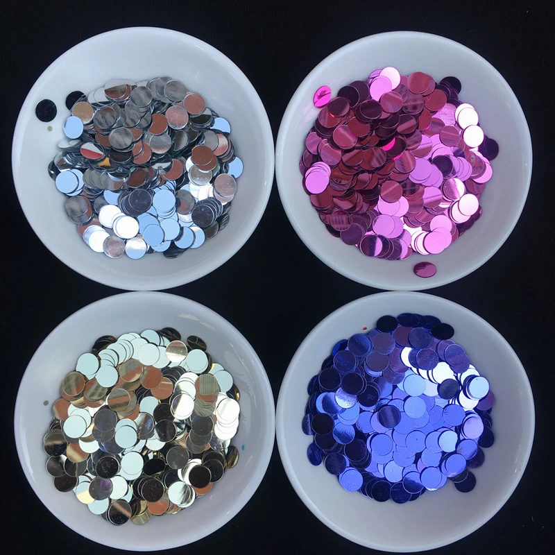 

New Hot 20g/Pack 3mm And 6mm Flat Dot Shape Loose Sequins Paillettes for Nail Beauty,Bags Decoration,CRYSTAL SOIL Material