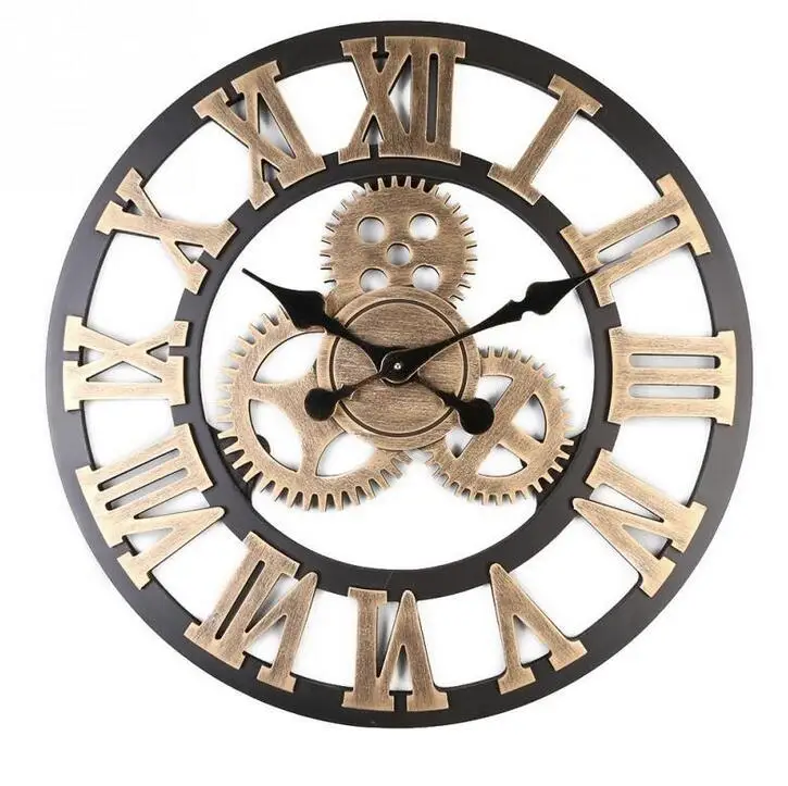 40 см американский кантри ретро креативный промышленный ветер шестерни часы чайный магазин кафе гостиная настенное украшение, настенное часы