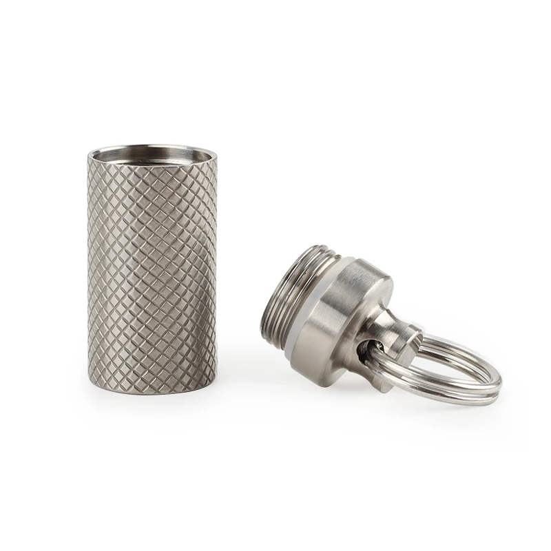 Small Portable Mini Titanium Alloy Seals Bottle Waterproof Canister Bottles Outdoor EDC Supplies waterproof bottle,camping gas canister