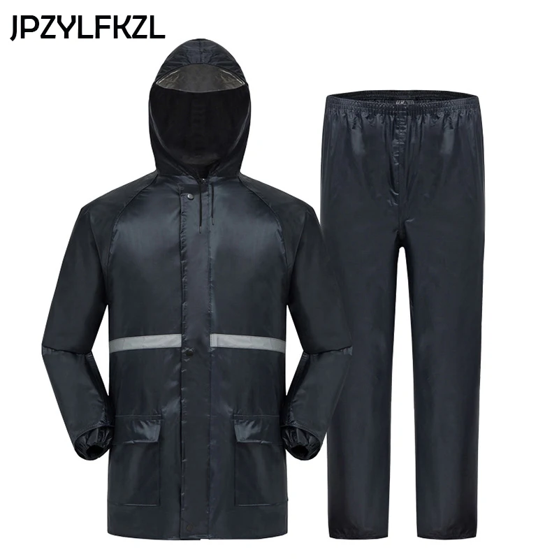 

2019 Hot Outdoor raincoat split suit cross-border rain pants adult reflective rain coat bicycle motorcycle riding waterproof