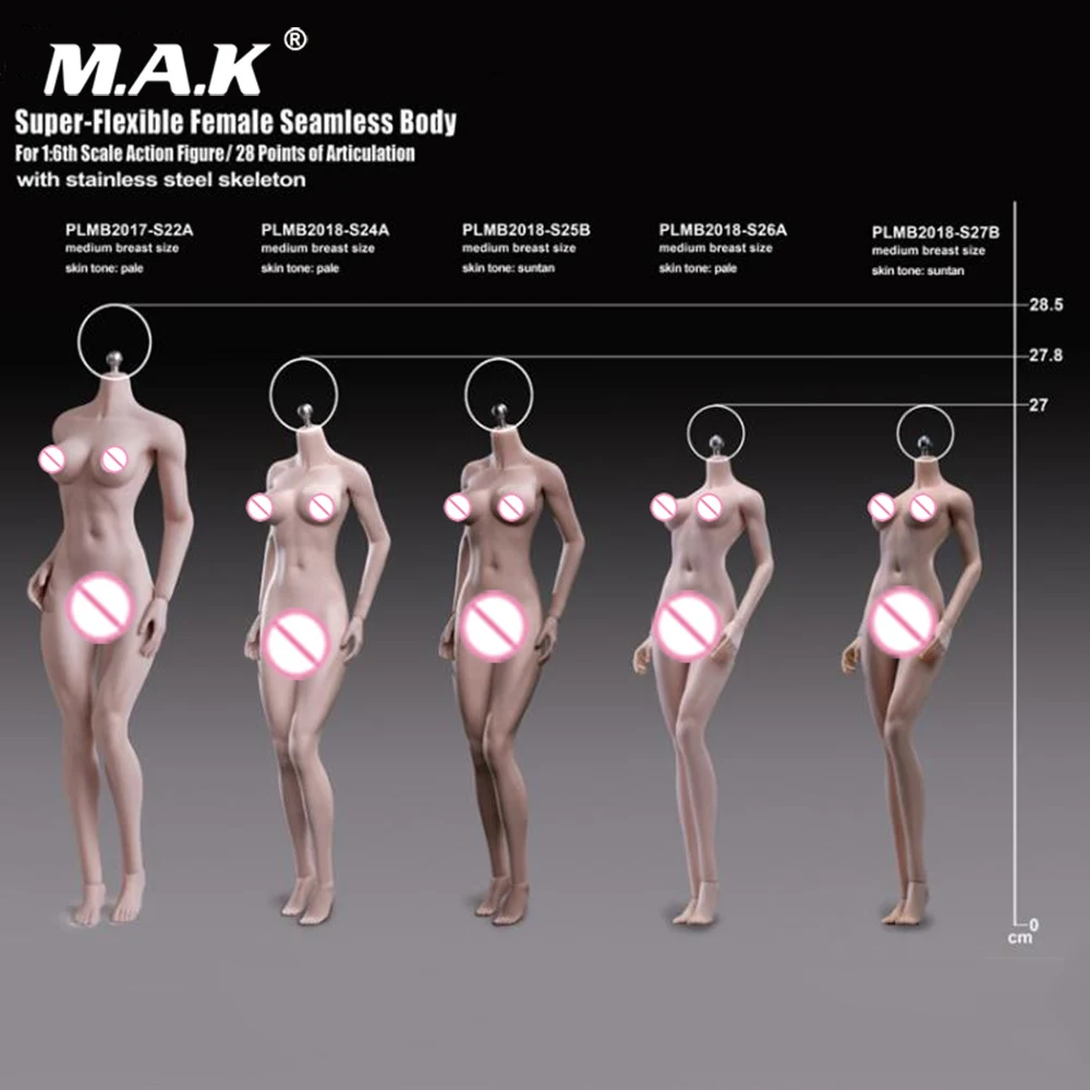 NEW JIAOUDOLL 1//6 European Shape Super LARGE XL bust PALE Seamless Female Body