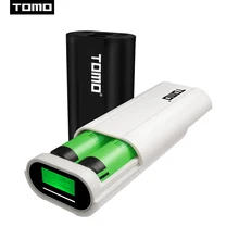 TOMO Мощность банк T2 чехол жидкокристаллический смарт-дисплей USB Батарея Зарядное устройство Коробка для 18650 литиевая батарея 5В 1A 2A подключение двух устройств одновременно Мощность банк база