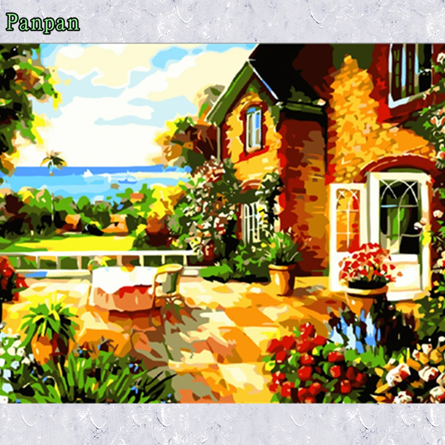 

New Arrival Abstract Hand Painted Canvas Landscape DIY Digital Oil Painting by Numbers High quality Acrylic Paint Coloring Kits