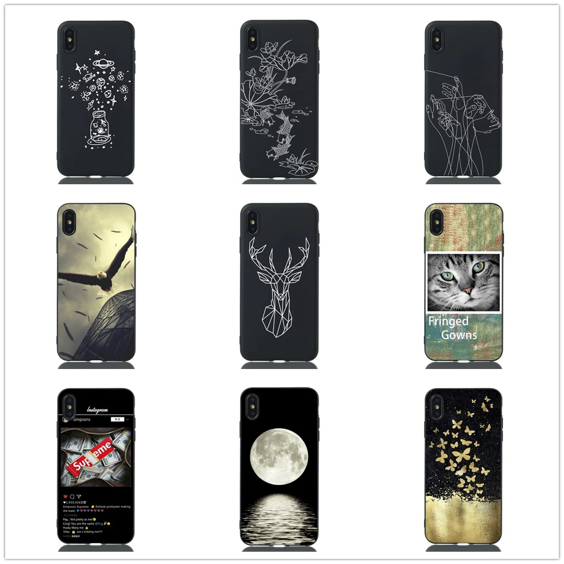 

For Huawei P30 P20 Lite Case Deer Head Pattern Tpu Soft Cover Huawai P30 Pro Adorable Animal Cat Protective Case P20 Lite Case
