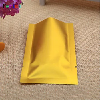 

100pcs 16*24cm gold dummy aluminum-flat pocket aluminum-plated foil bag pharmaceutical coffee tea bag