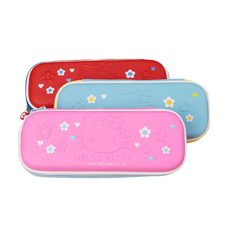 

TOPSTHINK Cute hello cat cute pencil pouch pencil case school with gauze layer