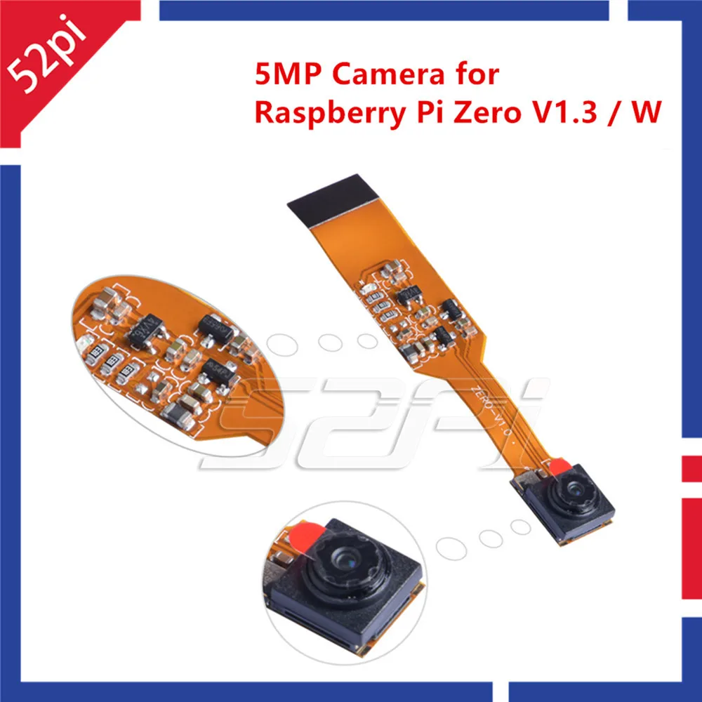 Оригинальная камера 52Pi модуль камеры 5MP Mini 720P / 1080P OV5647 датчик для Raspberry Pi Zero V1.3 W|sensor