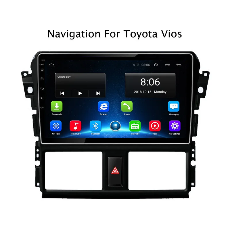 Best 10.1" 2G RAM 32G ROM Car DVD GPS Navigation For Toyota Vios 2014-2016 with Radio Head Unit,support 4G LTE 1