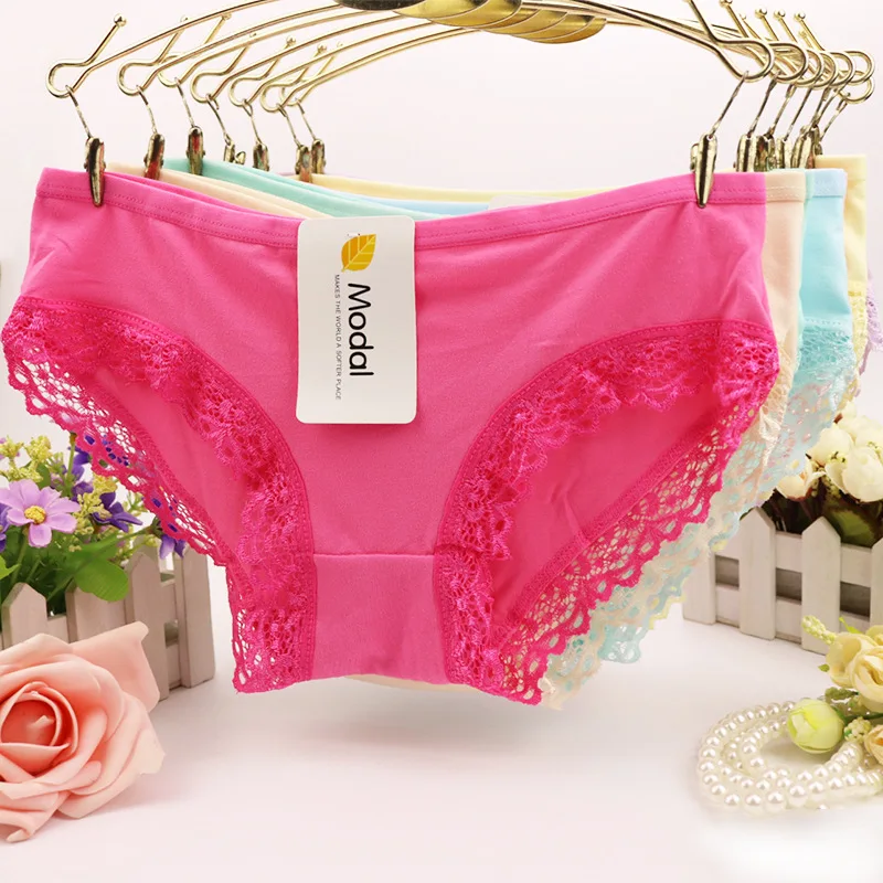 

Modal Ladies Underwear Woman Panties Fancy Lace Sexy Panties for Women Traceless Crotch of Cotton Briefs Hot Sale drop shipping