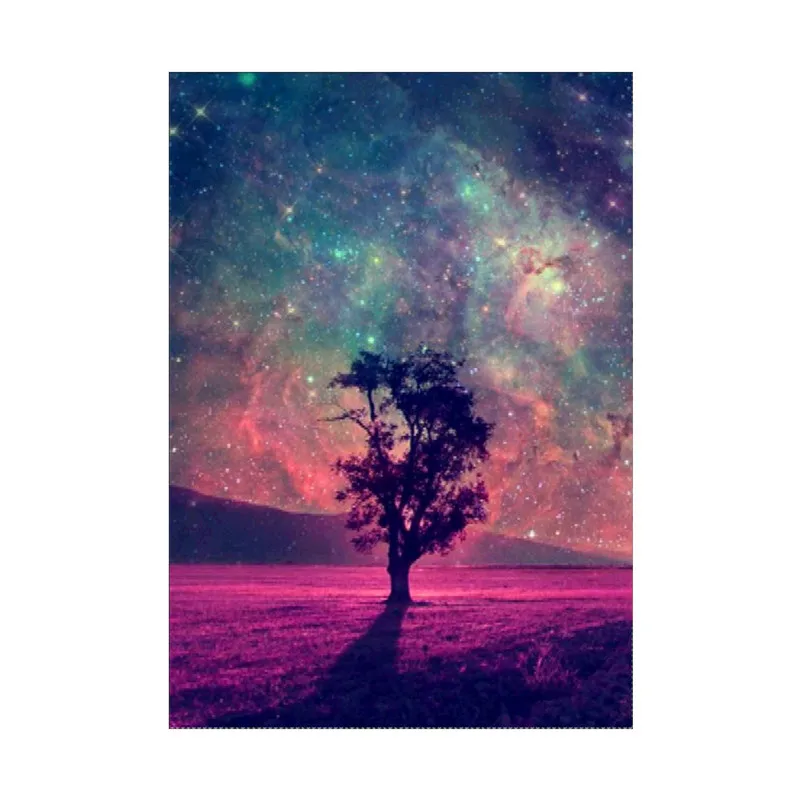 

5D Diy Diamond Embroidery Night Sky Tree Scenery Diamond Painting Cross Stitch Full Circle Shaped handmade European home decorat