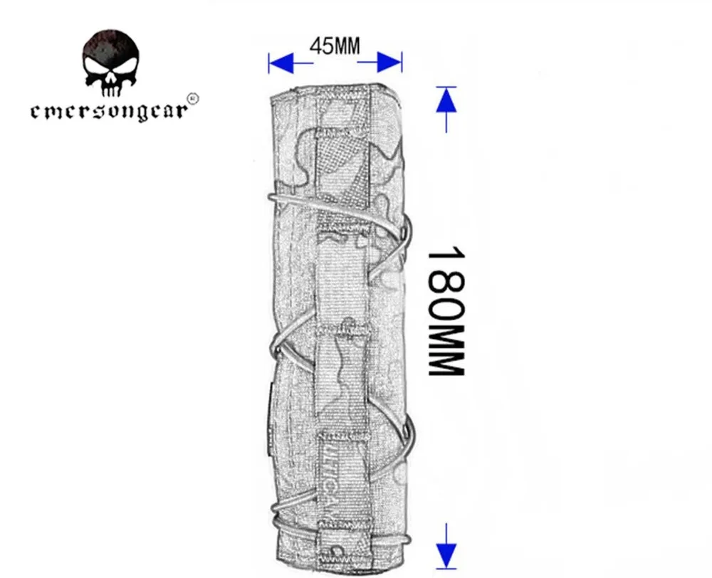 Emerson 18 см Suppressor Mirage Тепловая крышка Щит рукав глушитель крышка глушителя многоцветный EM9473