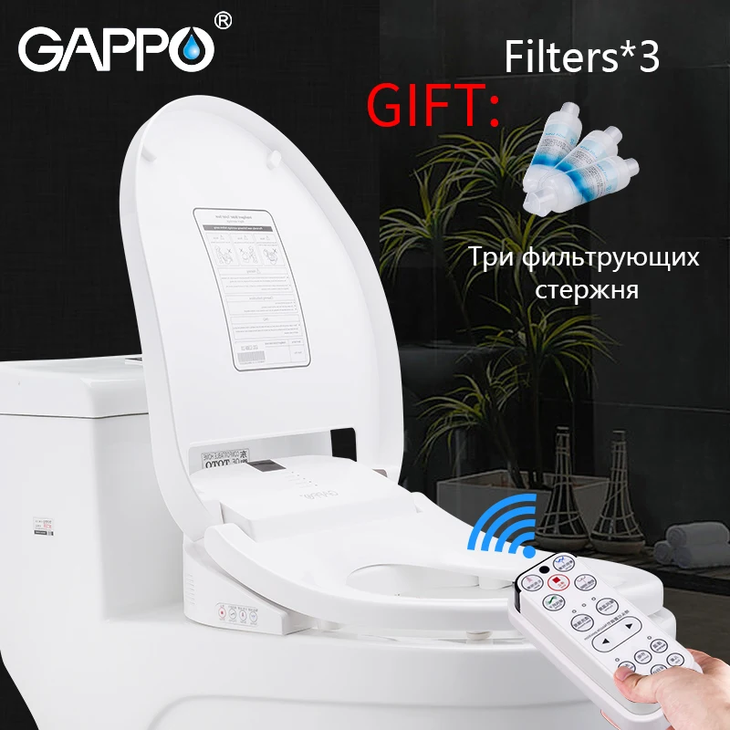  GAPPO Toilet Seats Elongated Bidet lid Smart Bidet Toilet Seats Intelligent Clean Dry Toilet cover  - 4000221113342
