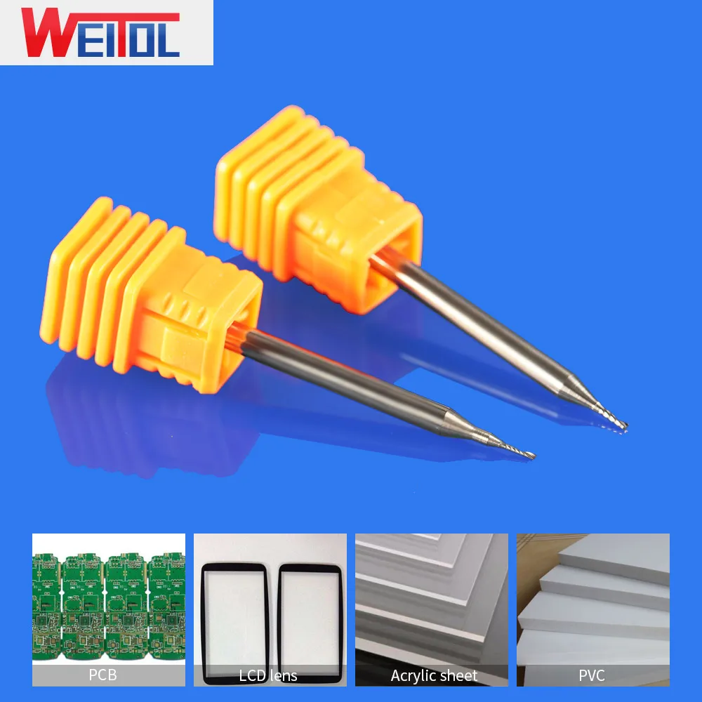 WeiTol 1 шт. 5A 1/8 дюйма хвостовик вверх режущая Концевая фреза вниз левая спиральная
